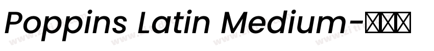 Poppins Latin Medium字体转换